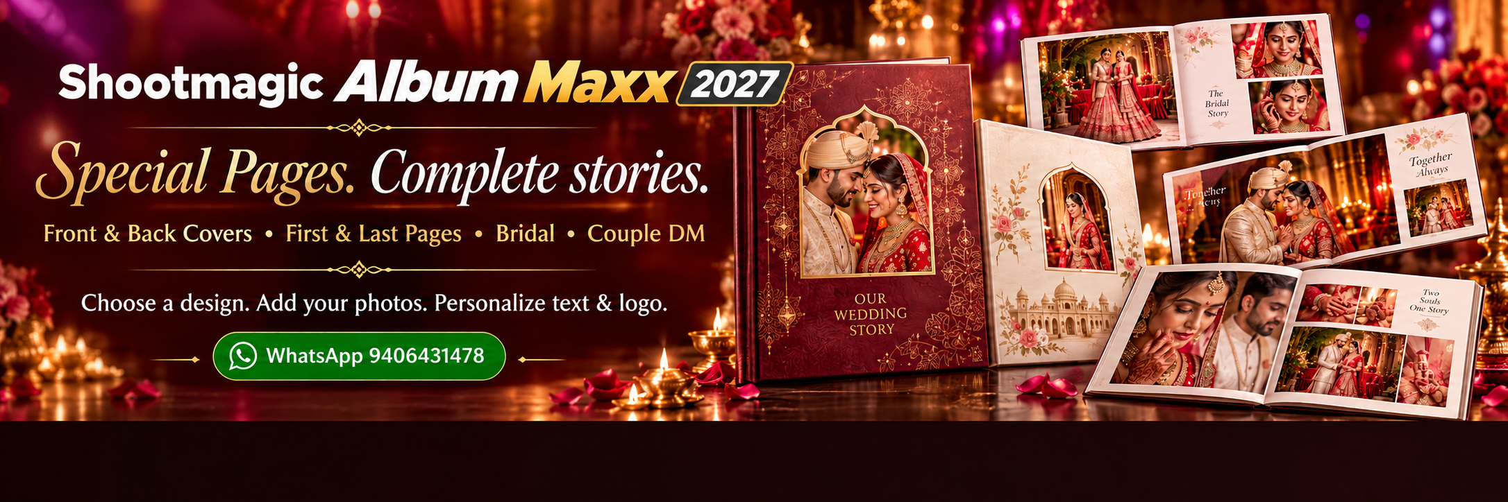 Special Pages — covers, first / last pages, bridal and couple designs