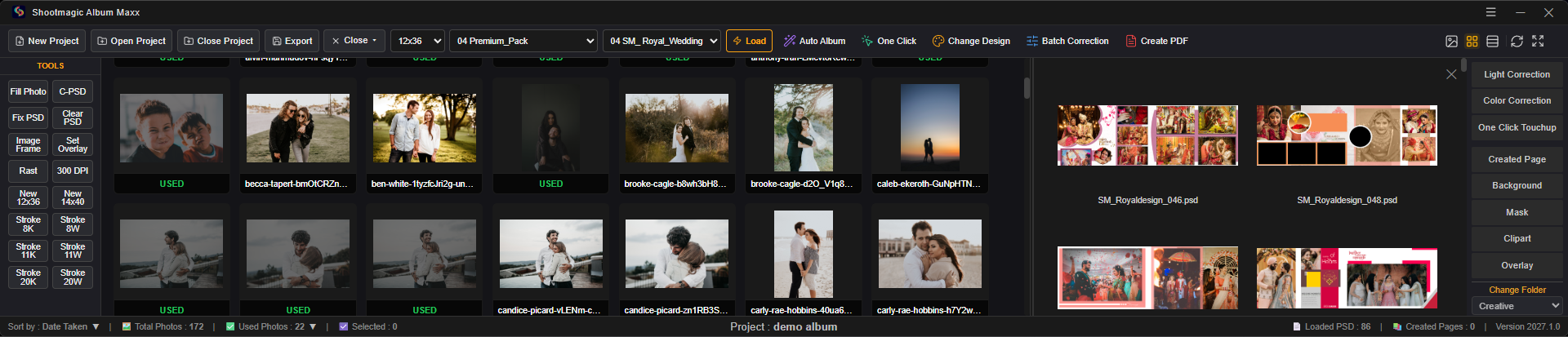 Photo and template browser
