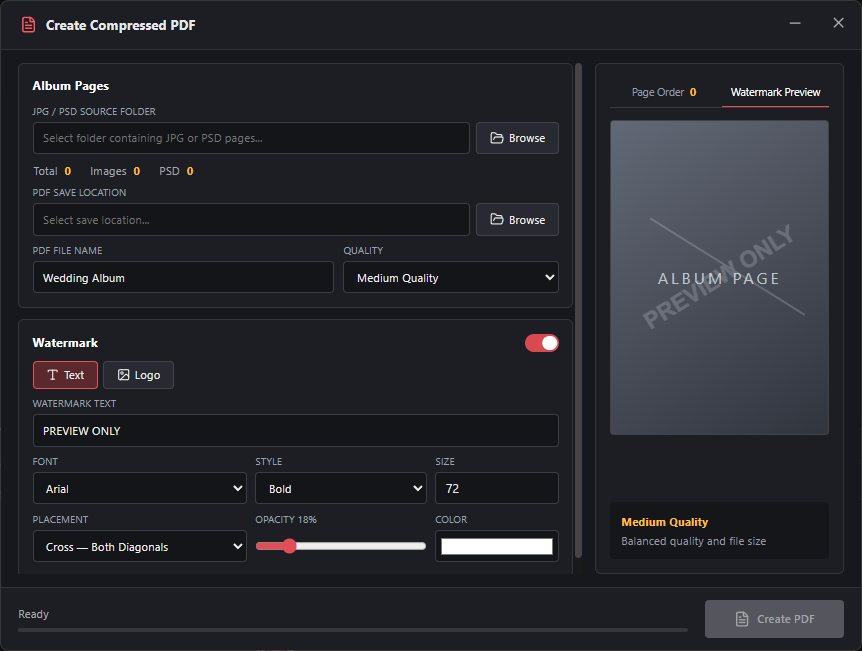 Shootmagic Album Maxx 2027 PDF & Export screenshot